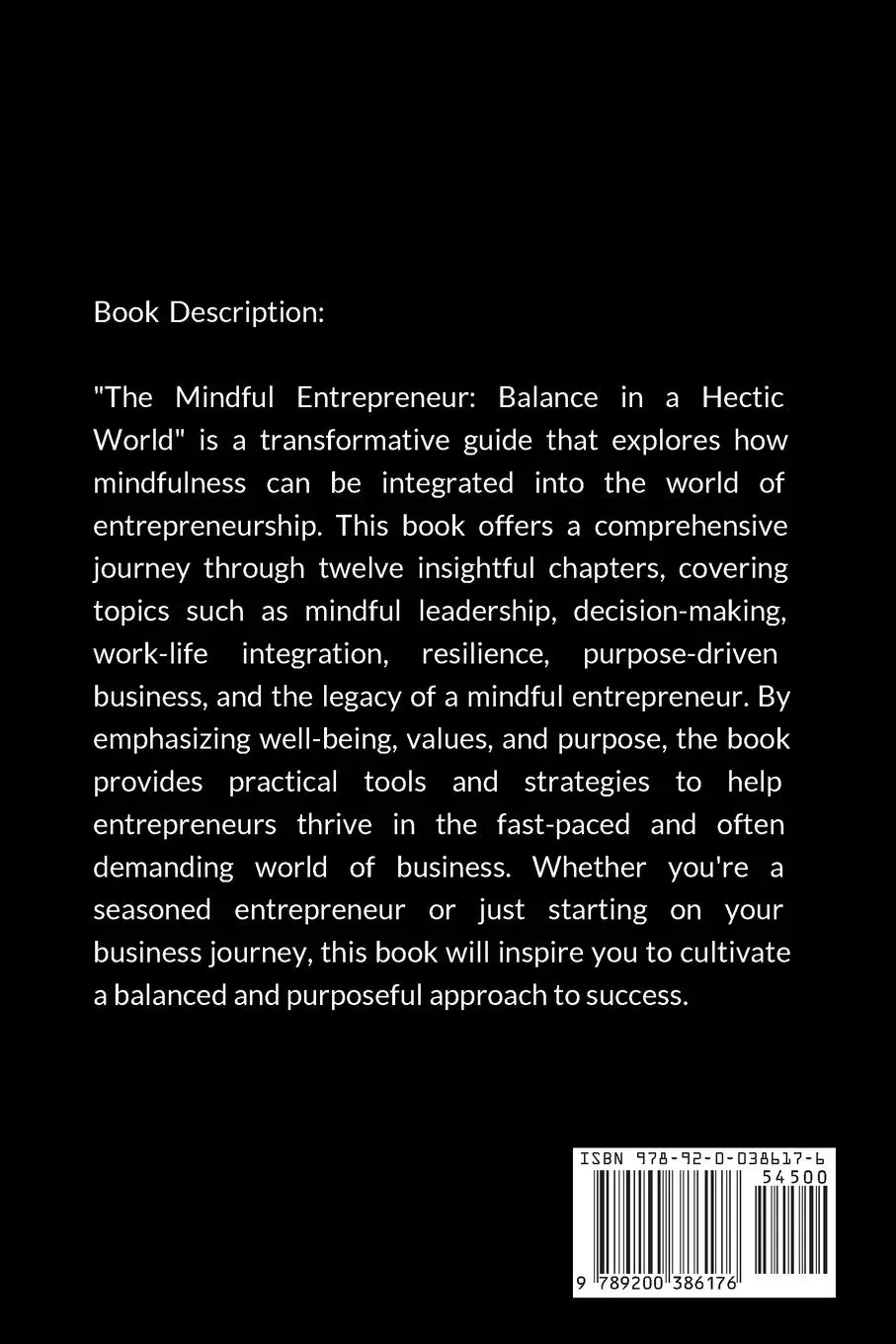 Rückseite: 9789200386176 | The Mindful Entrepreneur | Balance in a Hectic World | Lagang | Buch
