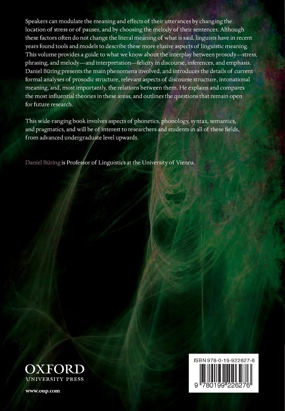 Rückseite: 9780199226276 | Intonation and Meaning | Daniel Buring | Taschenbuch | Englisch | 2016