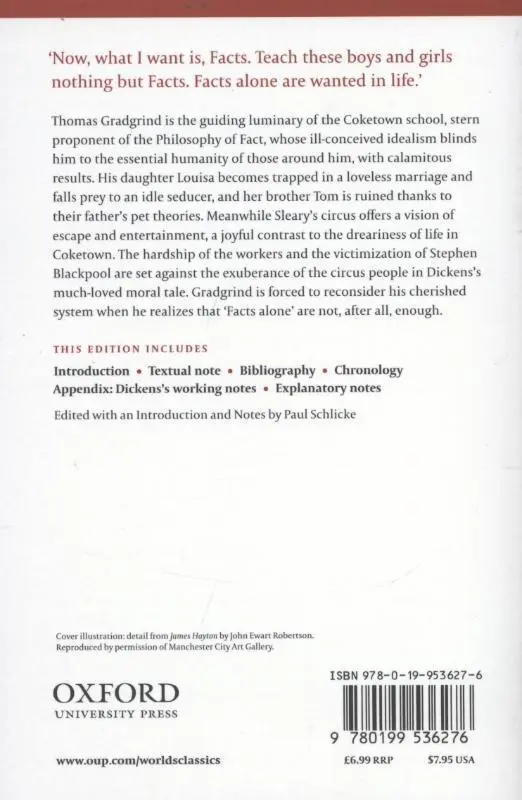 Rückseite: 9780199536276 | Hard Times | Charles Dickens | Taschenbuch | Oxford World's Classics