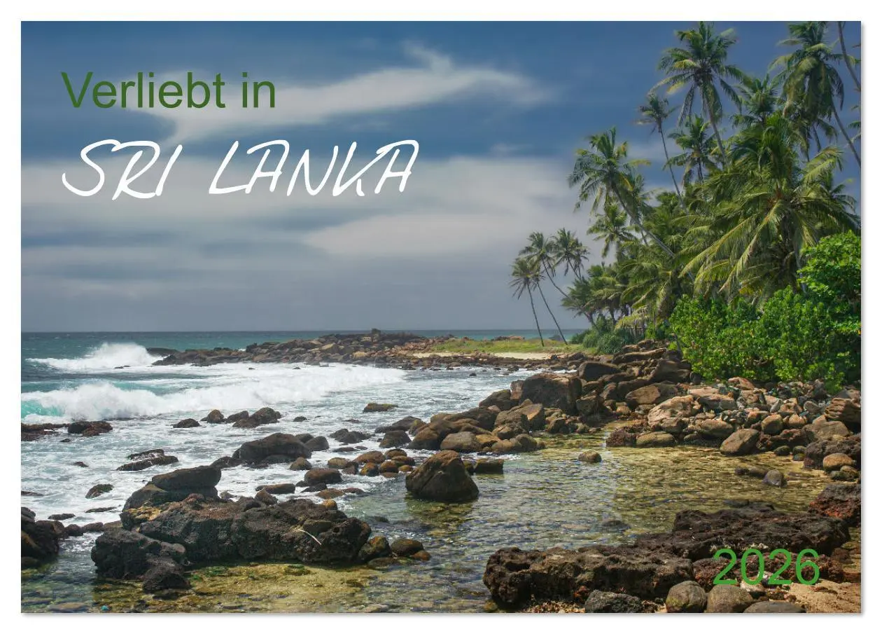 Cover: 9783457316276 | Verliebt in Sri Lanka (Tischkalender 2026 DIN A5 quer), CALVENDO...