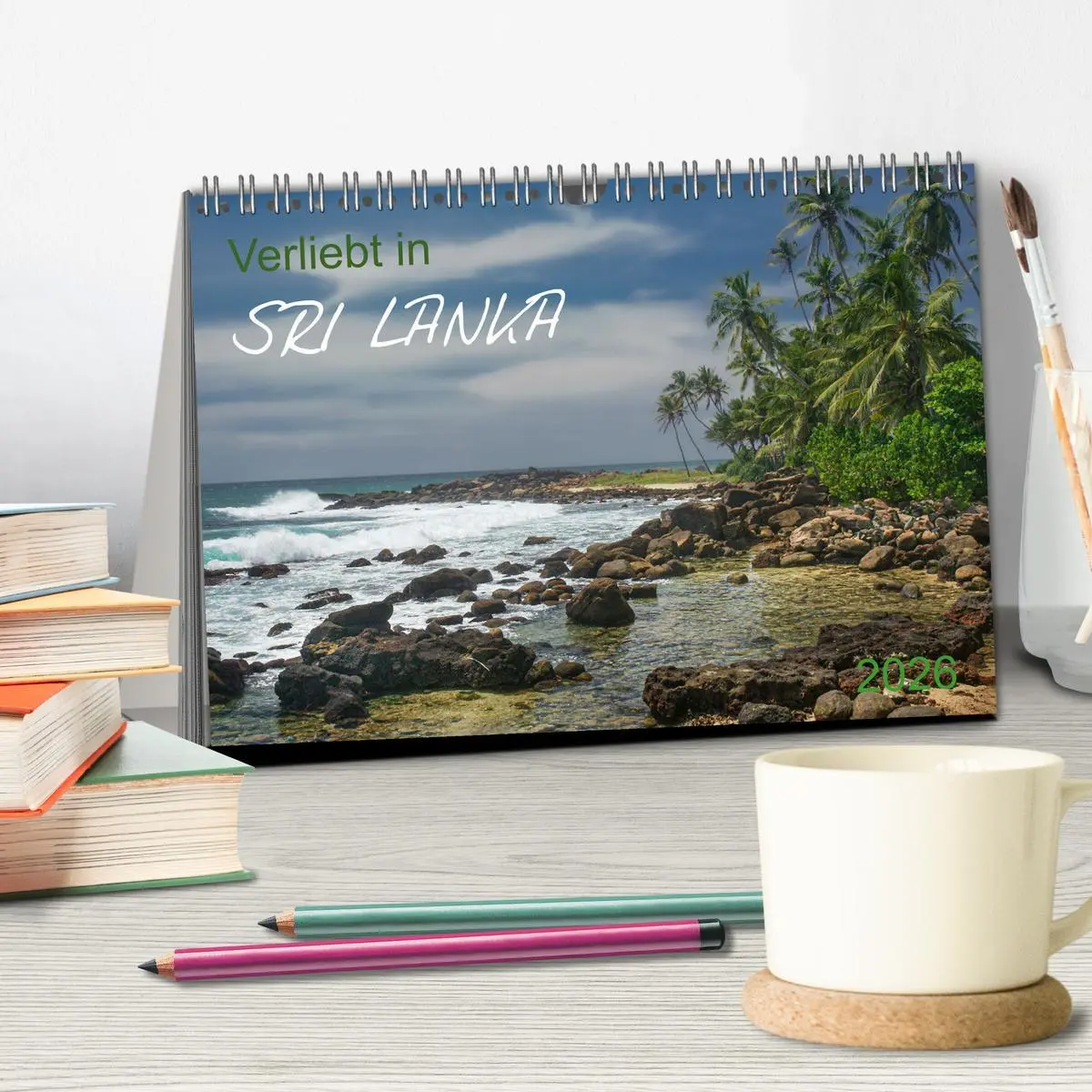 Bild: 9783457316276 | Verliebt in Sri Lanka (Tischkalender 2026 DIN A5 quer), CALVENDO...