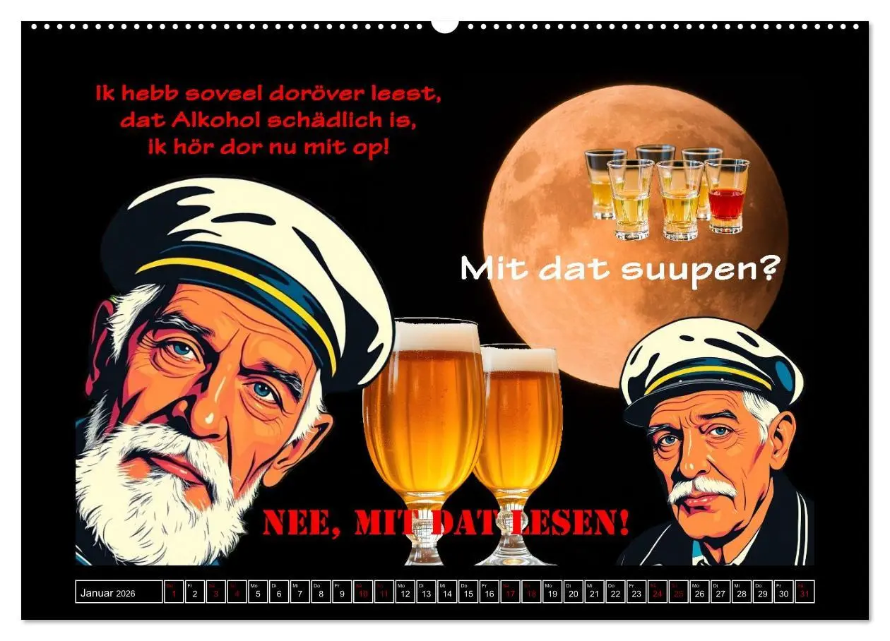 Bild: 9783516646276 | Plattdütsche Cartoons (Wandkalender 2026 DIN A2 quer), CALVENDO...