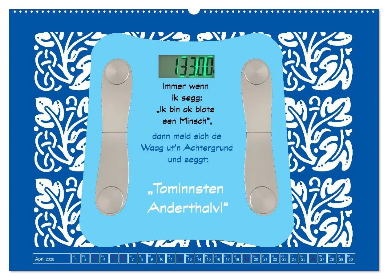 Bild: 9783516646276 | Plattdütsche Cartoons (Wandkalender 2026 DIN A2 quer), CALVENDO...