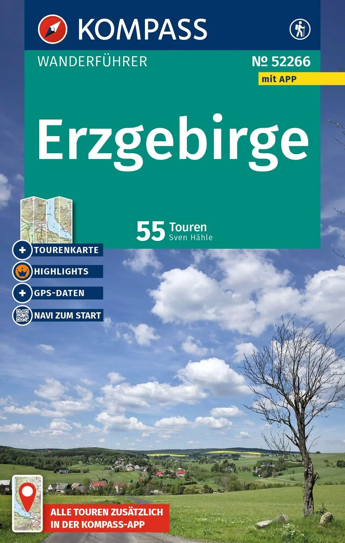 KOMPASS Wanderführer Erzgebirge mit Touren im Sächsischen Vogtland, 55 Touren mit Extra-Tourenkarte