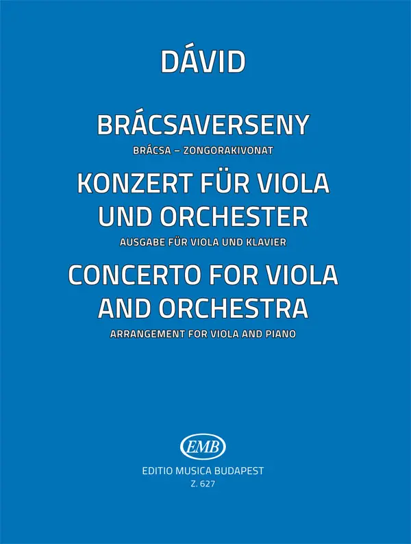 Cover: 9790080006276 | Konzert für Viola und Klavier | Gyula David | Buch | EAN 9790080006276