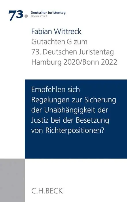 Cover: 9783406746376 | Verhandlungen des 73. Deutschen Juristentages Hamburg 2020 / Bonn...