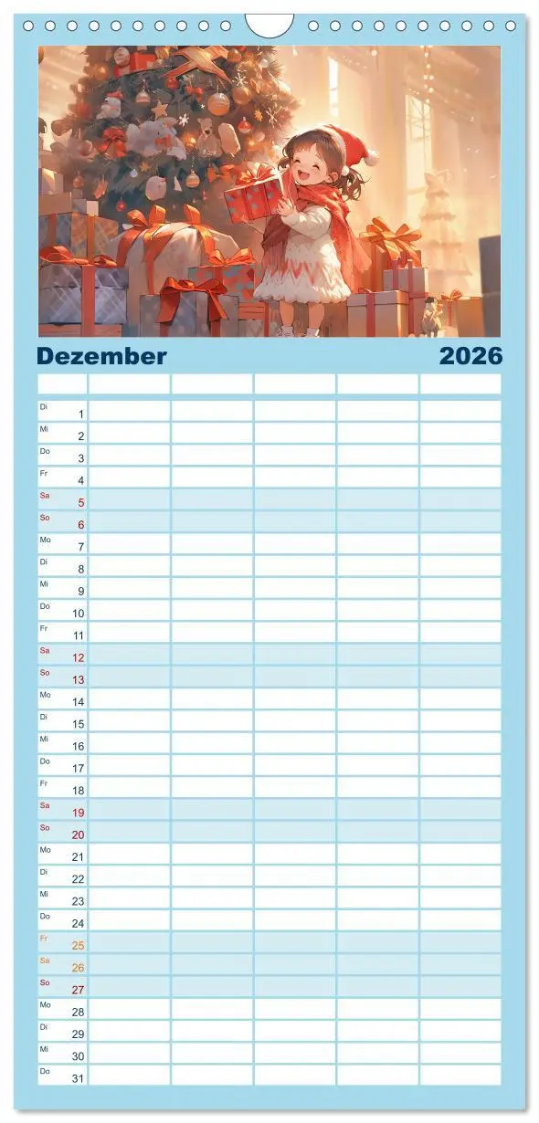 Bild: 9783516496376 | Familienplaner 2026 - Der Mädchen-Kalender mit 5 Spalten...
