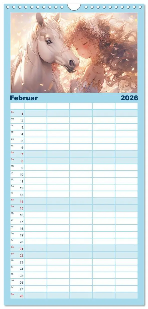 Bild: 9783516496376 | Familienplaner 2026 - Der Mädchen-Kalender mit 5 Spalten...