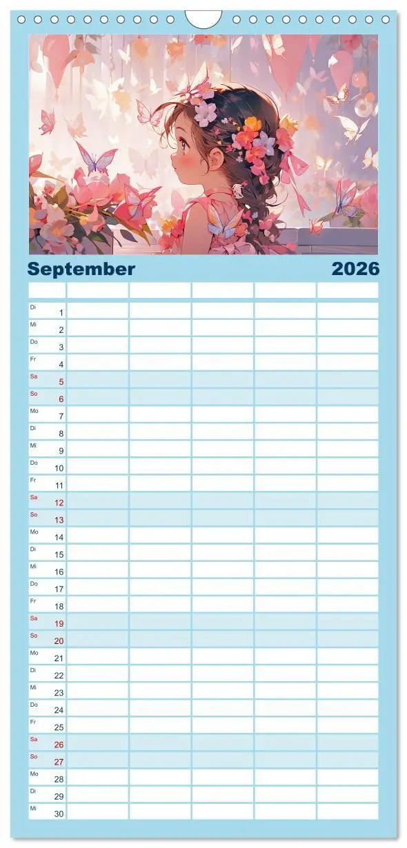 Bild: 9783516496376 | Familienplaner 2026 - Der Mädchen-Kalender mit 5 Spalten...