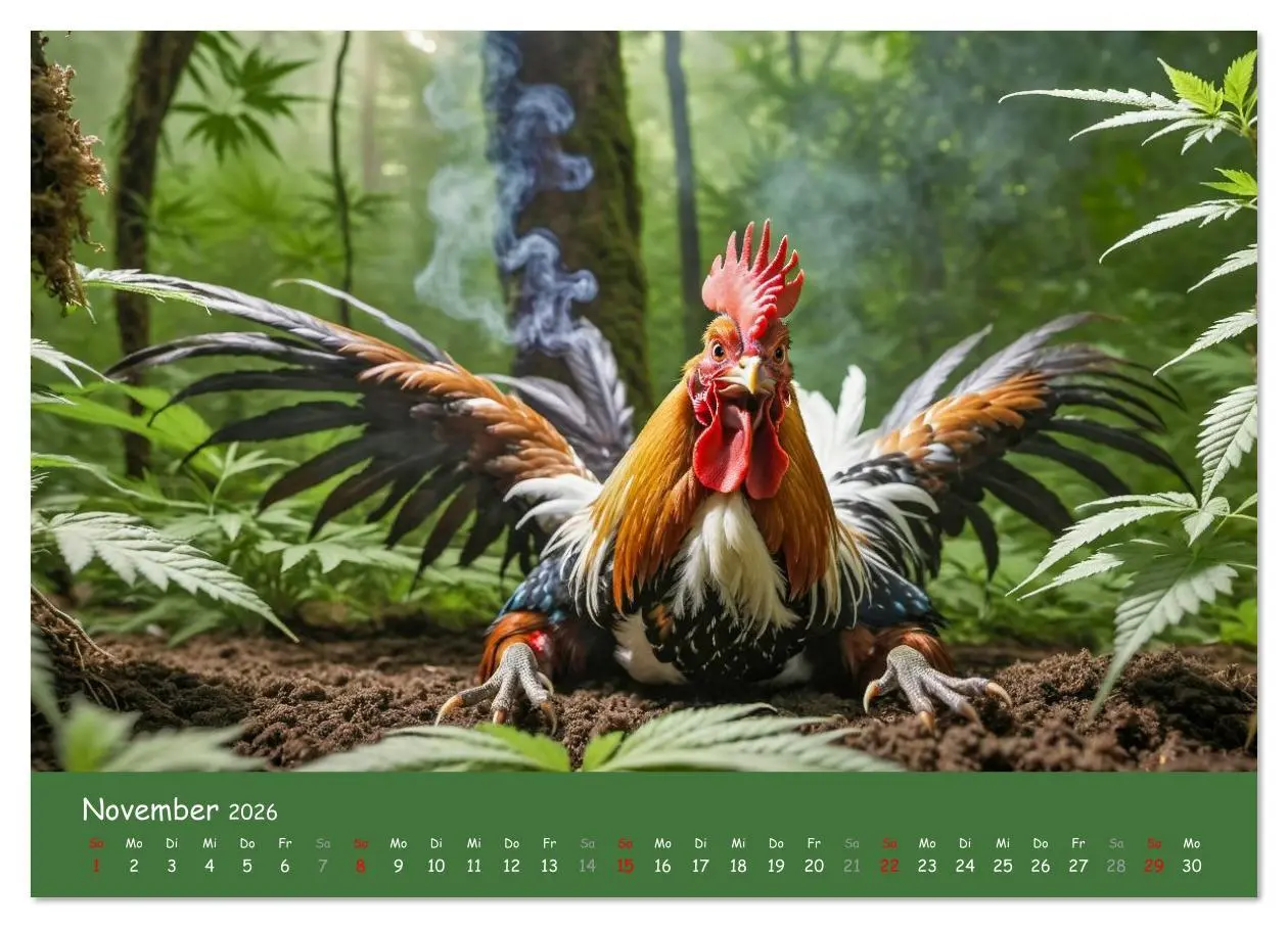 Bild: 9783516636376 | Tiere auf Gras - Der verrückte Cannabis-Kalender voller bekiffter...