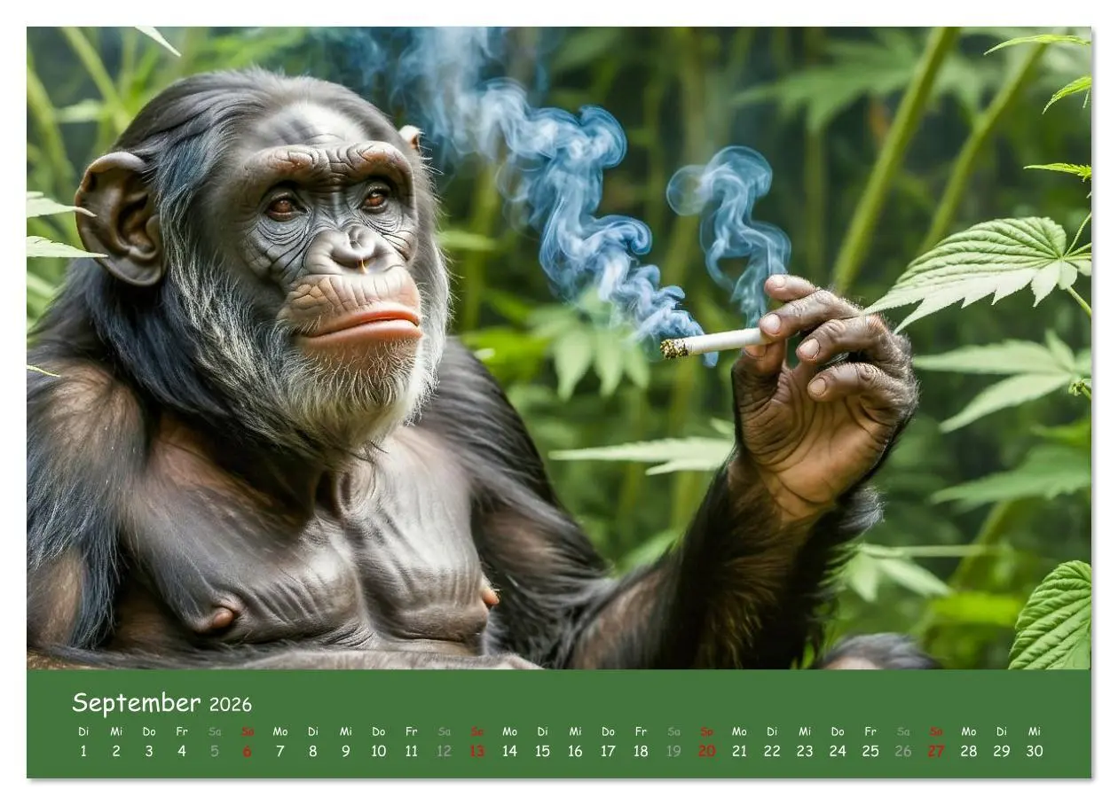 Bild: 9783516636376 | Tiere auf Gras - Der verrückte Cannabis-Kalender voller bekiffter...
