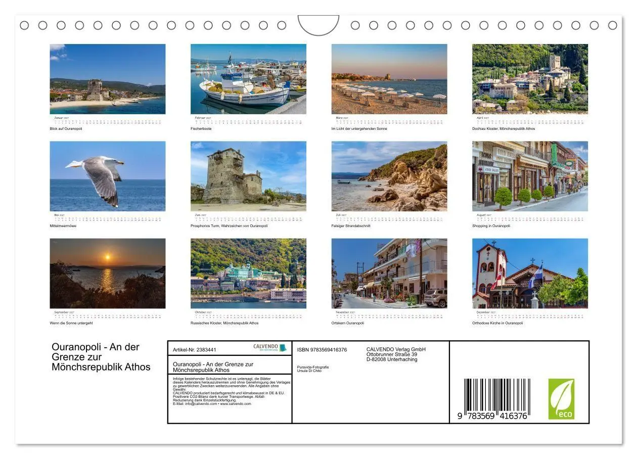 Bild: 9783569416376 | Ouranopoli - An der Grenze zur Mönchsrepublik Athos (Wandkalender...