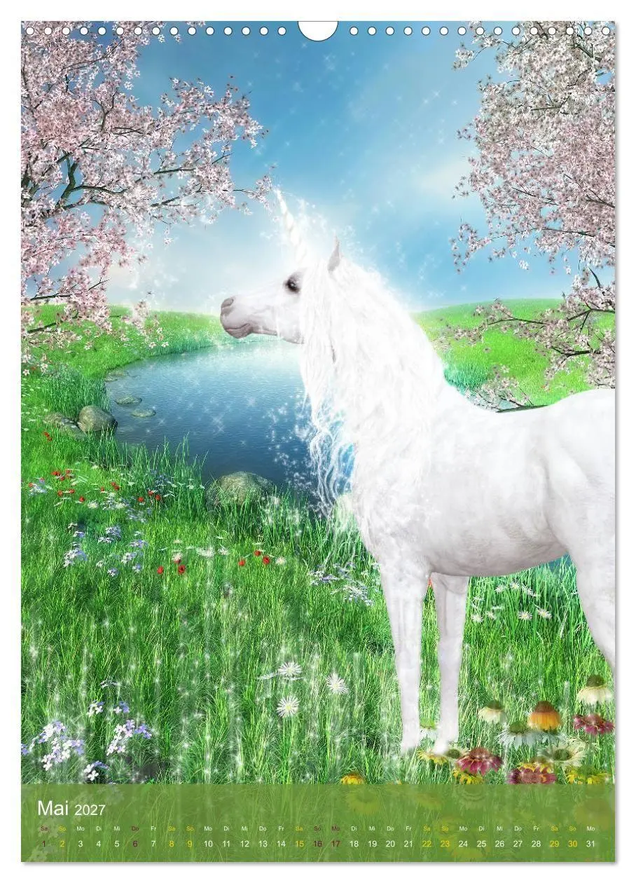 Bild: 9783569726376 | Zauberhaft liebe Einhörner - Kalender (Wandkalender 2027 DIN A3...