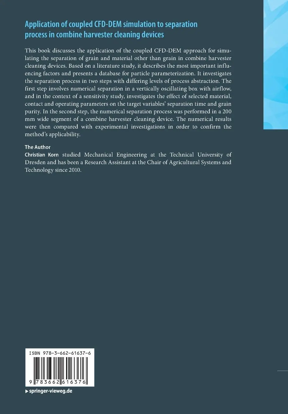 Rückseite: 9783662616376 | Application of coupled CFD-DEM simulation to separation process in...