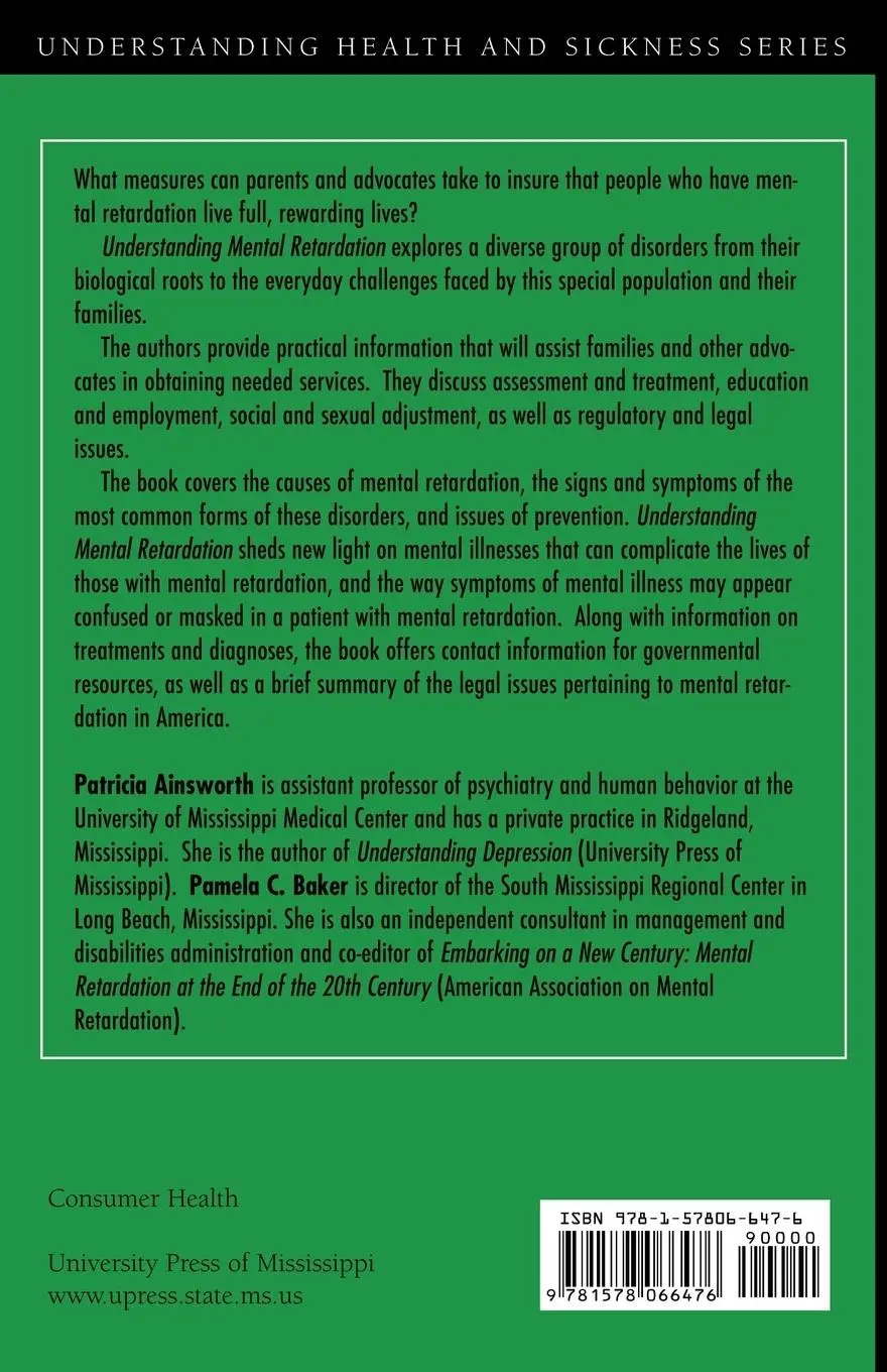 Rückseite: 9781578066476 | Understanding Mental Retardation | Patricia Ainsworth (u. a.) | Buch