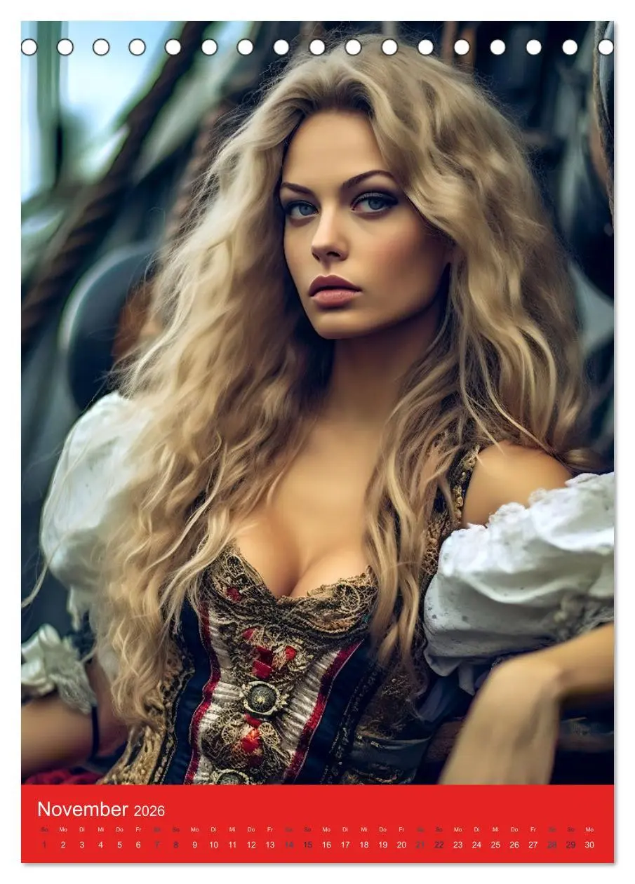 Bild: 9783516316476 | Piratenbräute Sehnsucht auf Meer (Tischkalender 2026 DIN A5 hoch),...