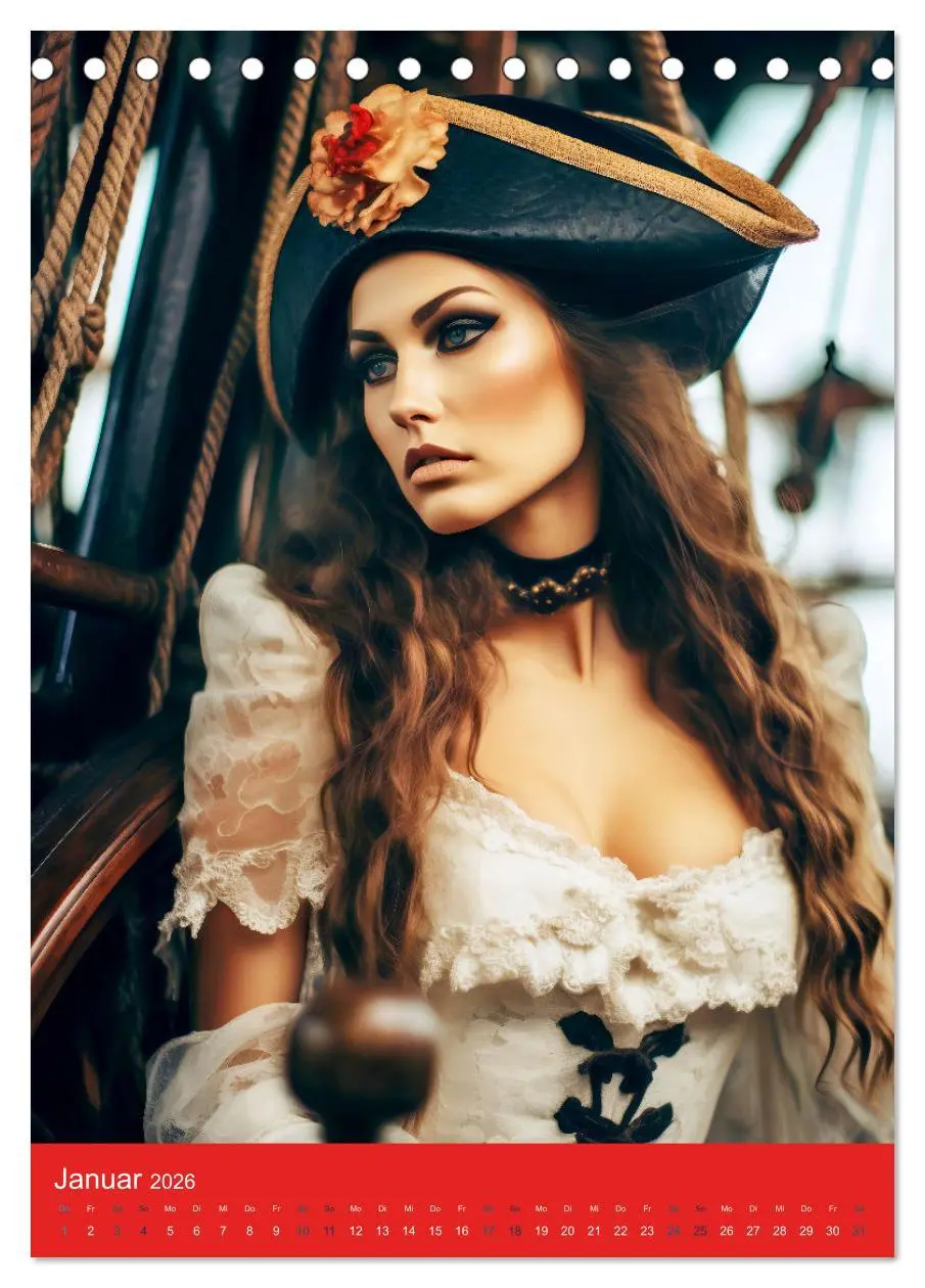Bild: 9783516316476 | Piratenbräute Sehnsucht auf Meer (Tischkalender 2026 DIN A5 hoch),...