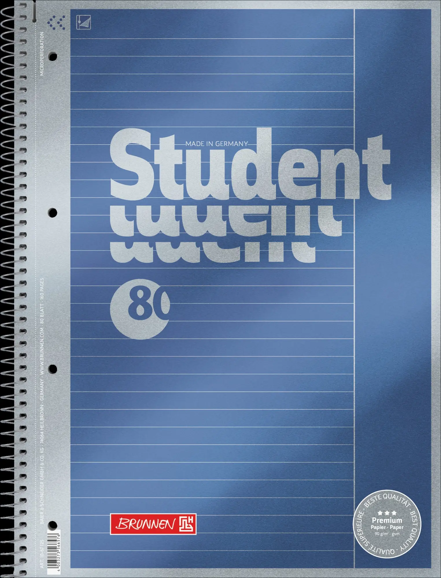 Cover: 4003273566576 | Brunnen Collegeblock Premium Student A4 Lineatur 25 | 1067125 | 2025