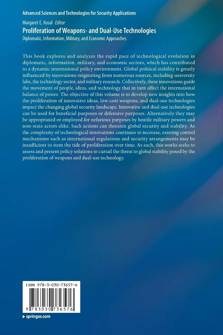 Rückseite: 9783030736576 | Proliferation of Weapons- and Dual-Use Technologies | Kosal | Buch
