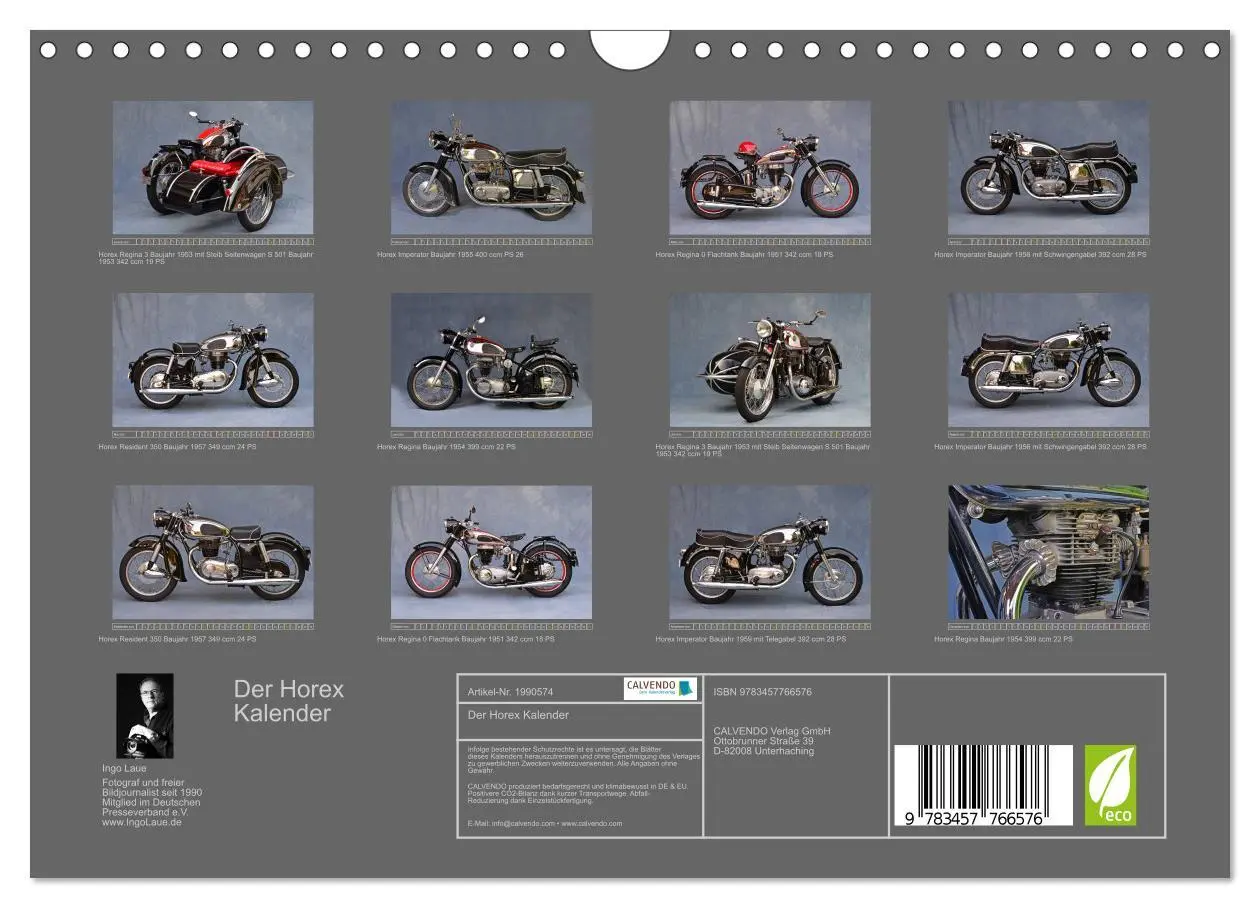 Bild: 9783457766576 | Der Horex Kalender (Wandkalender 2026 DIN A4 quer), CALVENDO...