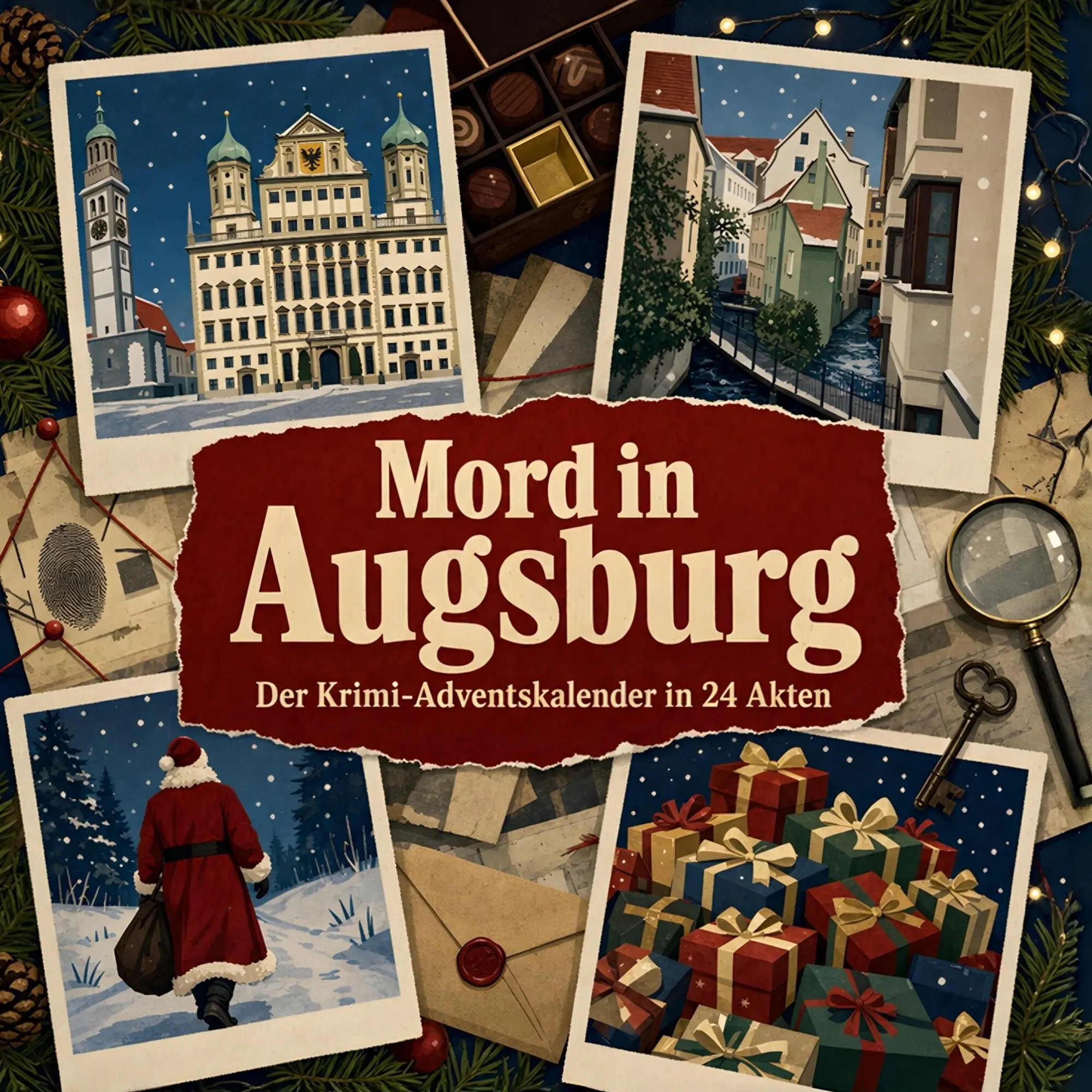 Cover: 9783696116576 | Mord in Augsburg | Der Krimi-Adventskalender in 24 Akten | Eva Koch