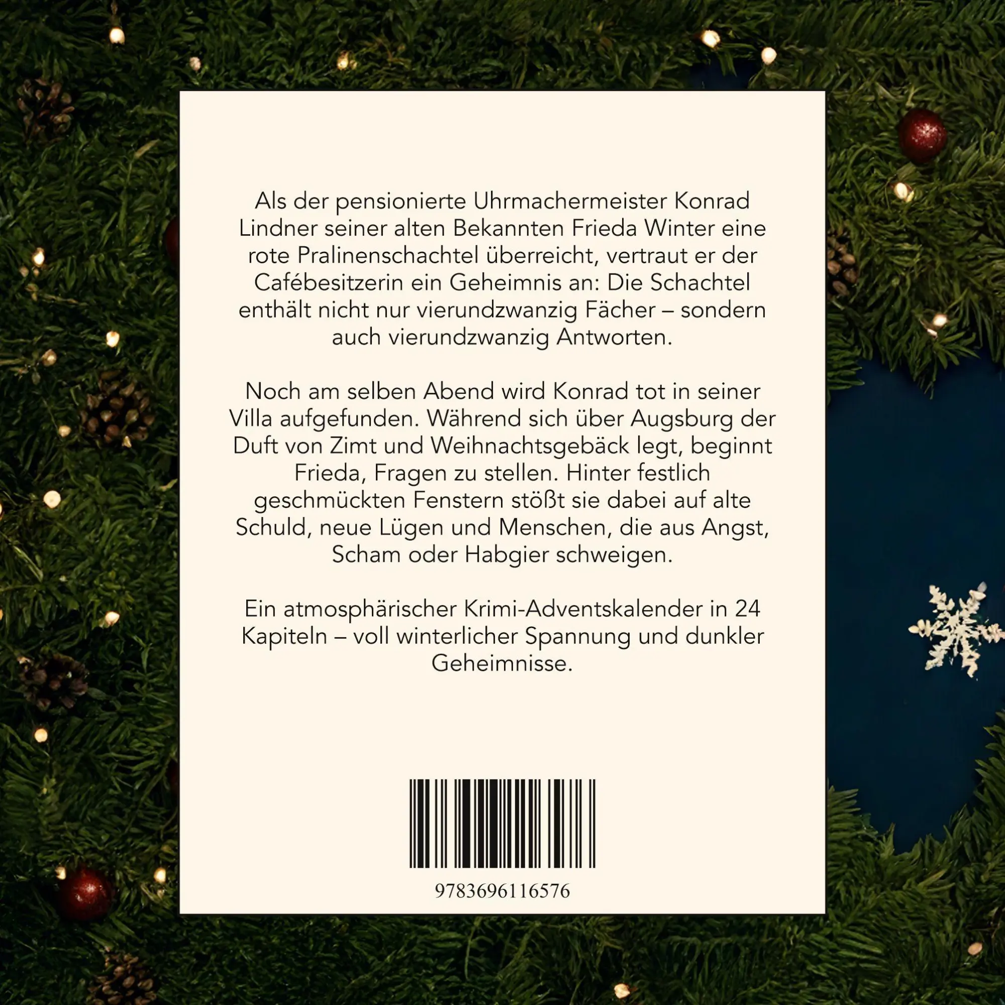 Rückseite: 9783696116576 | Mord in Augsburg | Der Krimi-Adventskalender in 24 Akten | Eva Koch