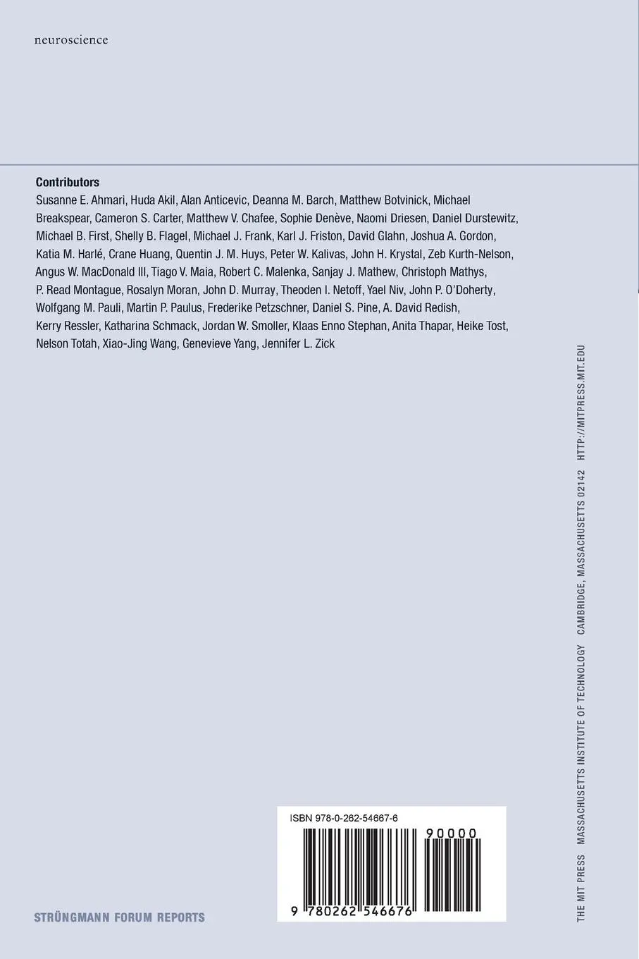 Rückseite: 9780262546676 | Computational Psychiatry | New Perspectives on Mental Illness | Buch