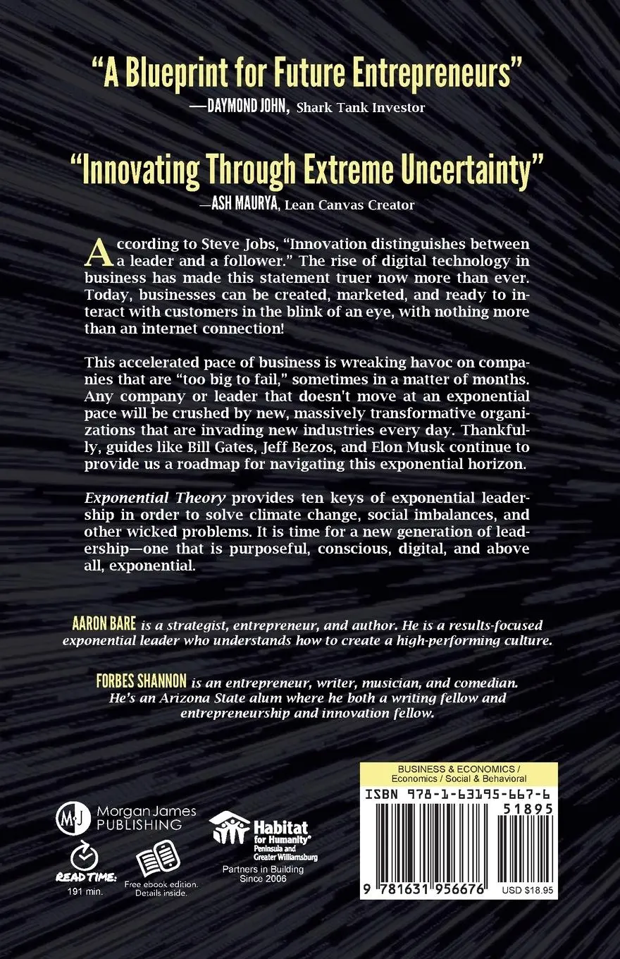 Rückseite: 9781631956676 | Exponential Theory | The Power of Thinking Big | Aaron D. Bare | Buch
