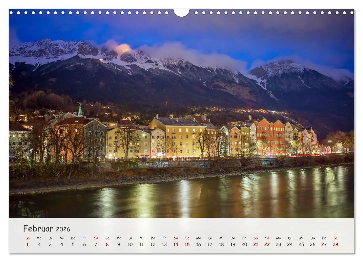 Bild: 9783516606676 | Innsbruck - Die schöne Hauptstadt Tirols (Wandkalender 2026 DIN A3...