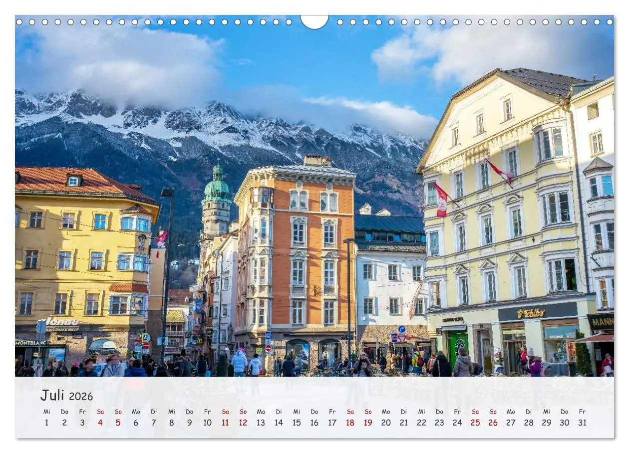 Bild: 9783516606676 | Innsbruck - Die schöne Hauptstadt Tirols (Wandkalender 2026 DIN A3...