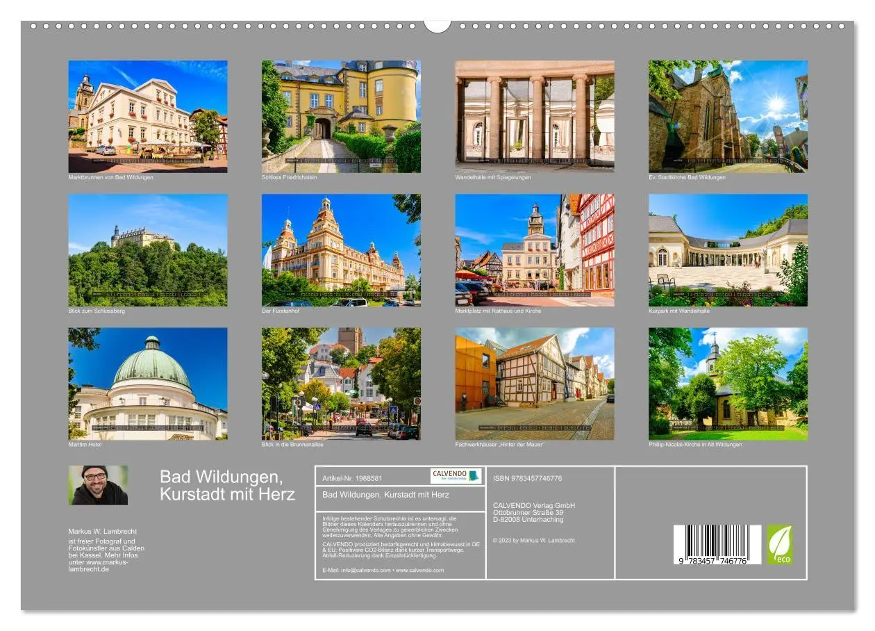 Bild: 9783457746776 | Bad Wildungen, Kurstadt mit Herz (hochwertiger Premium Wandkalender...