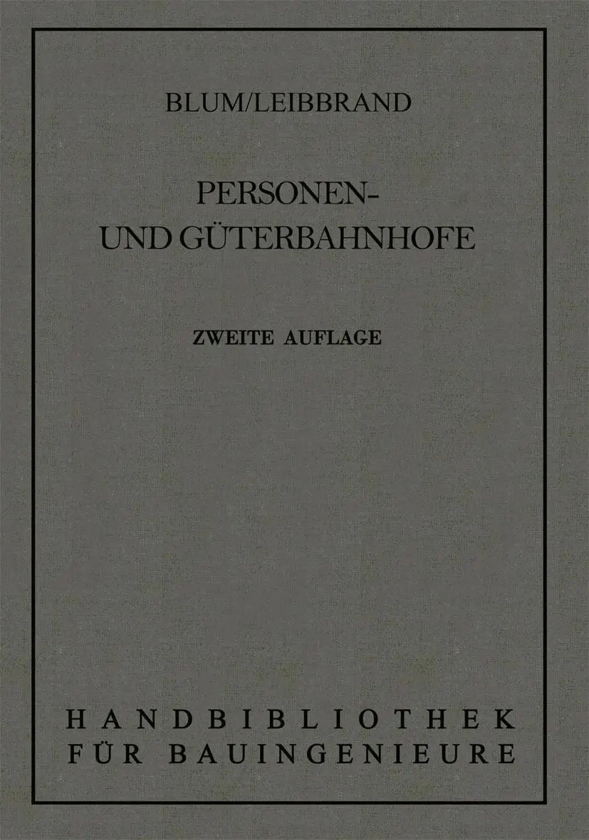 Cover: 9783662126776 | Personen- und Güterbahnhöfe | Otto Blum | Taschenbuch | viii | Deutsch