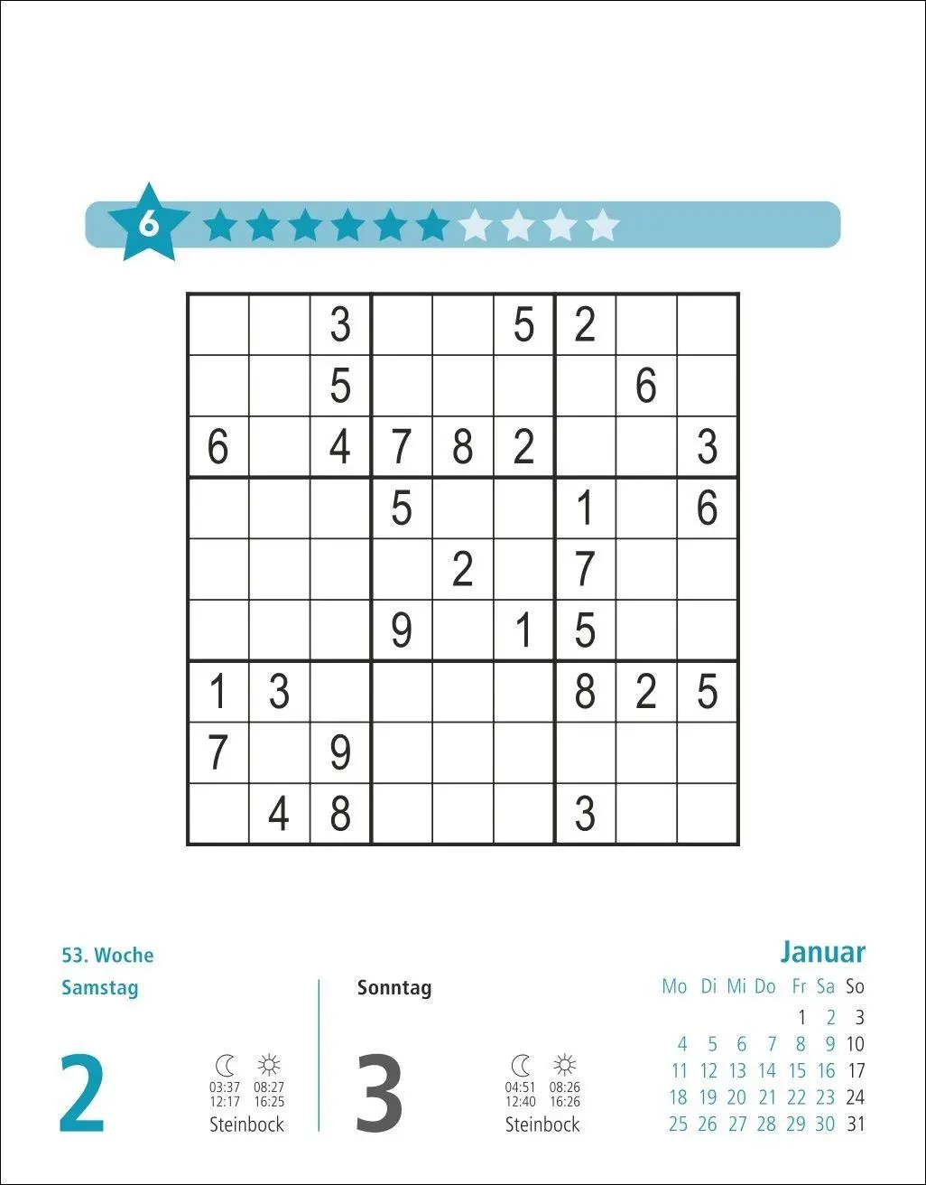 Bild: 9783756416776 | Stefan Heine Sudoku mittel bis schwierig Tagesabreißkalender 2027
