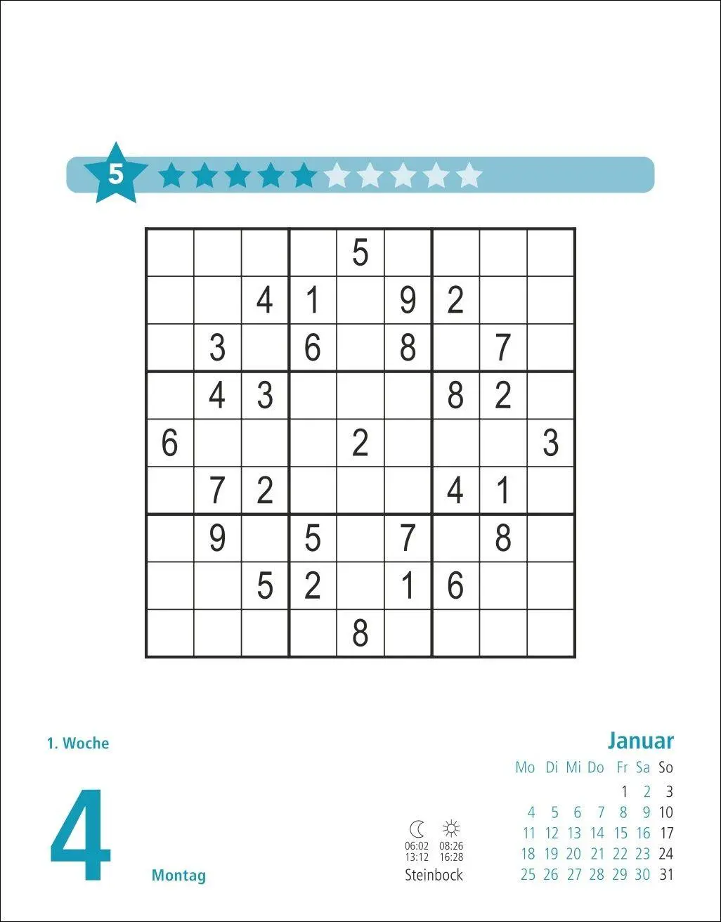 Bild: 9783756416776 | Stefan Heine Sudoku mittel bis schwierig Tagesabreißkalender 2027