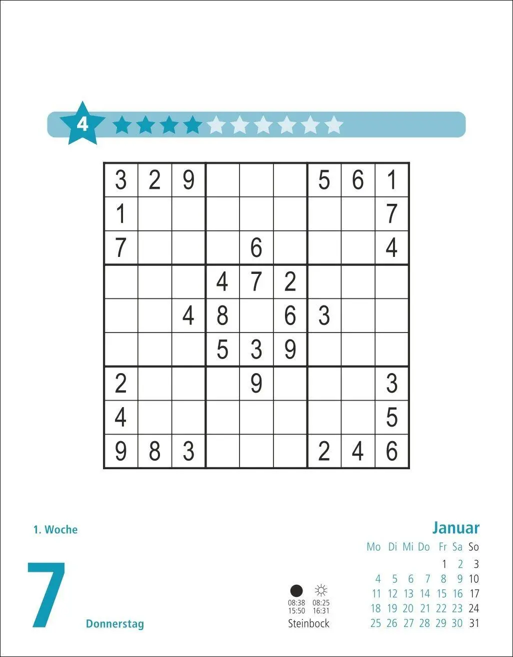 Bild: 9783756416776 | Stefan Heine Sudoku mittel bis schwierig Tagesabreißkalender 2027