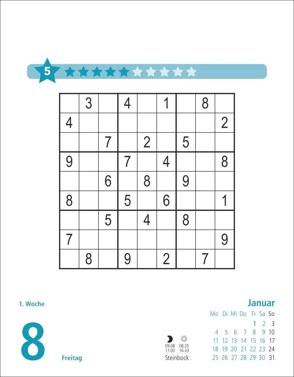 Bild: 9783756416776 | Stefan Heine Sudoku mittel bis schwierig Tagesabreißkalender 2027