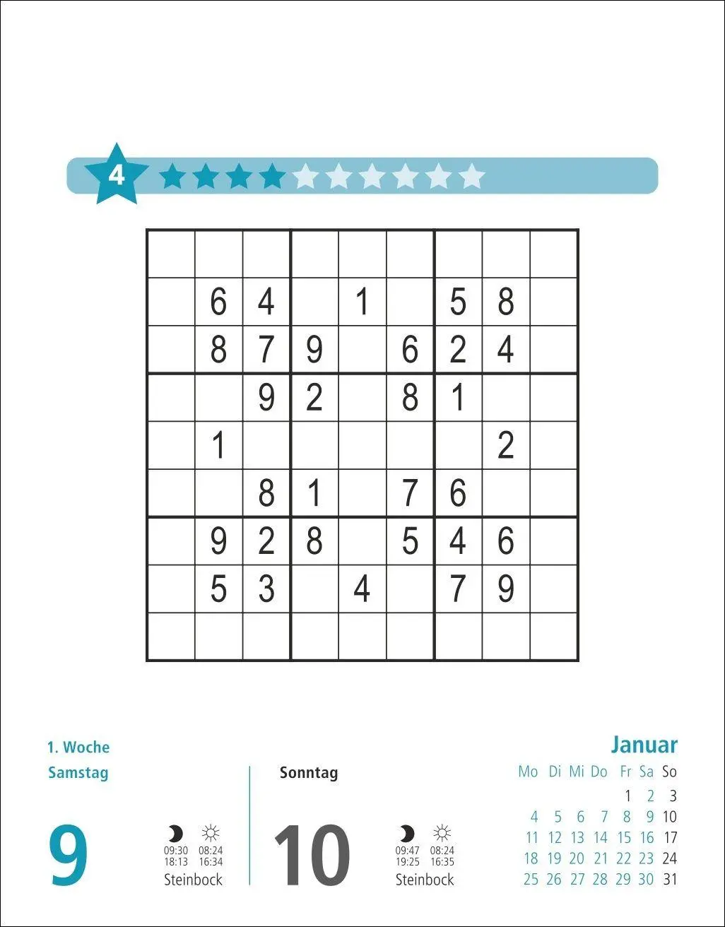Bild: 9783756416776 | Stefan Heine Sudoku mittel bis schwierig Tagesabreißkalender 2027