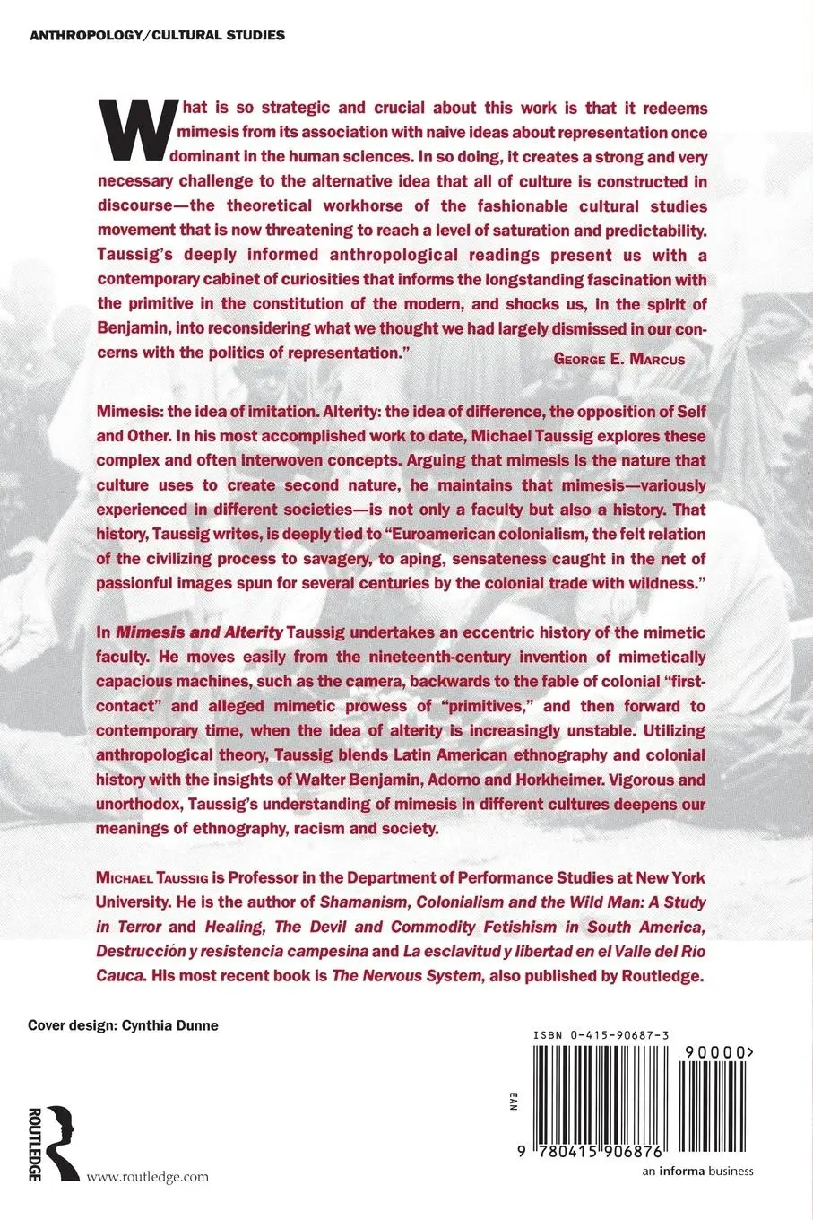 Rückseite: 9780415906876 | Mimesis and Alterity | A Particular History of the Senses | Taussig
