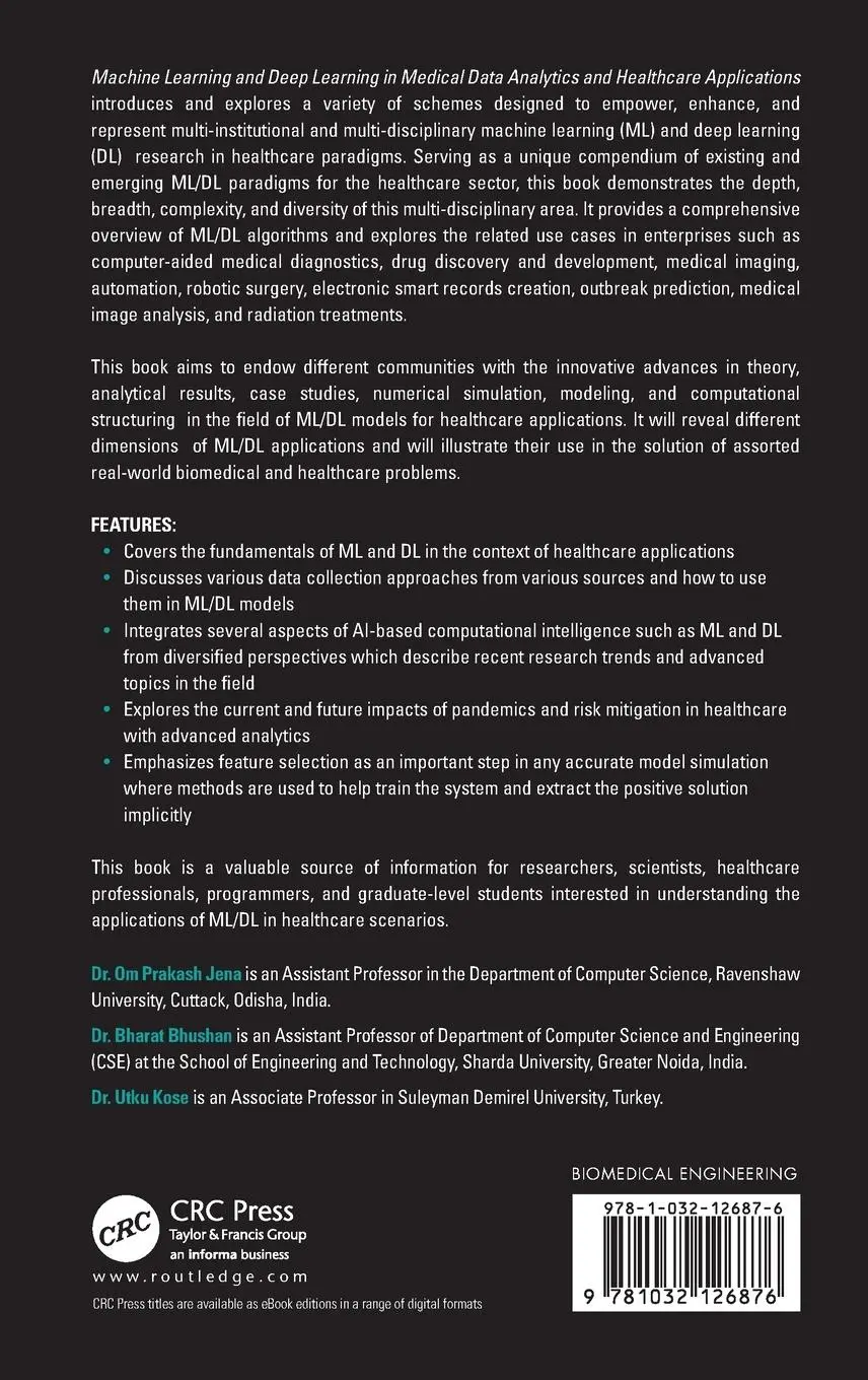 Rückseite: 9781032126876 | Machine Learning and Deep Learning in Medical Data Analytics and...