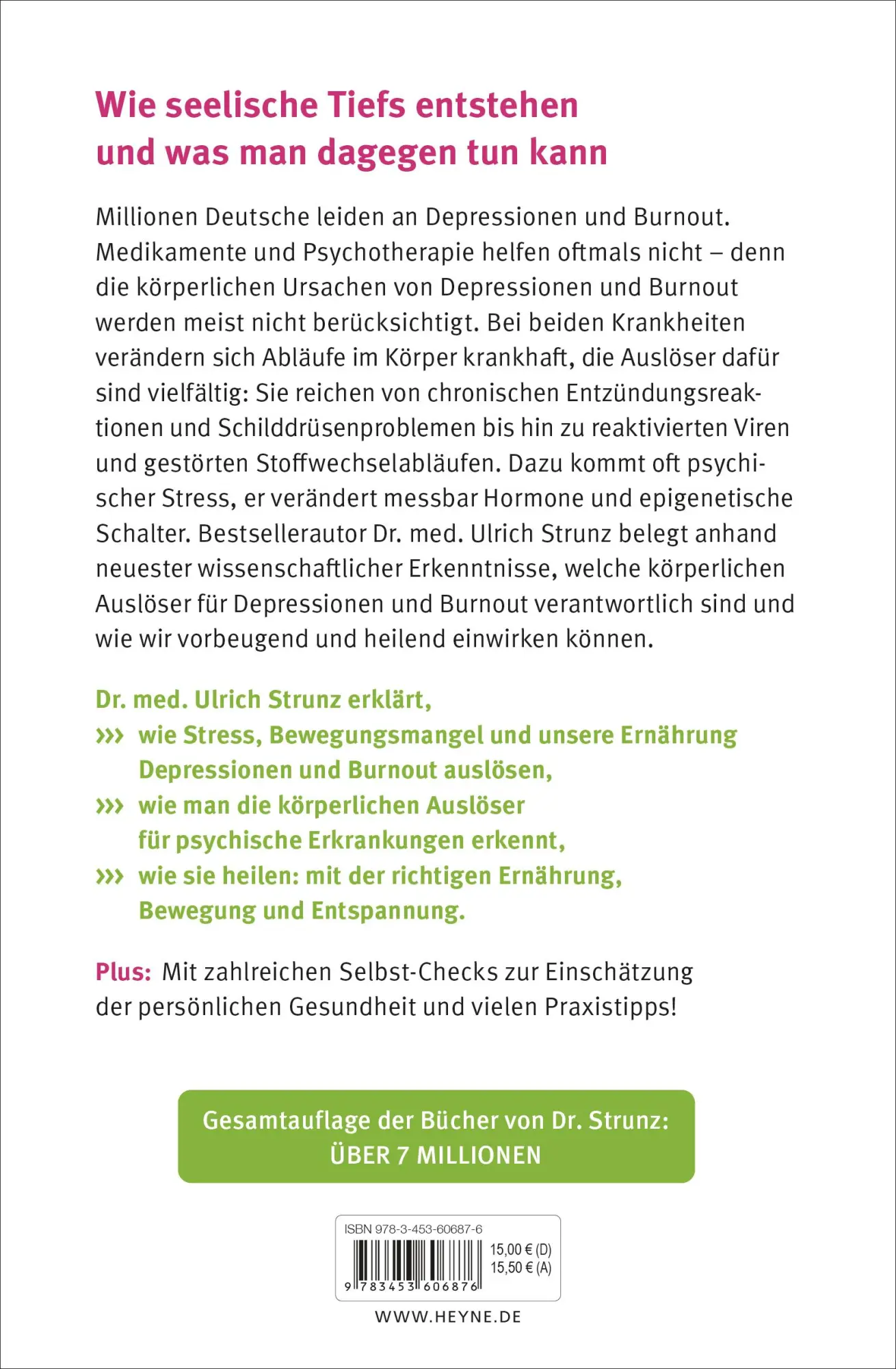 Bild: 9783453606876 | 88 Tipps gegen Depressionen und Burnout | Ulrich Strunz | Taschenbuch