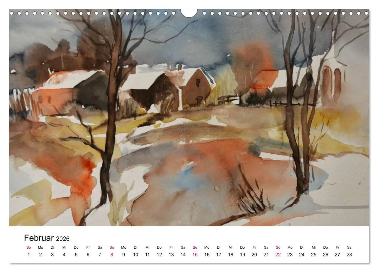 Bild: 9783457976876 | Mit Aquarellen durch das Jahr (Wandkalender 2026 DIN A3 quer),...