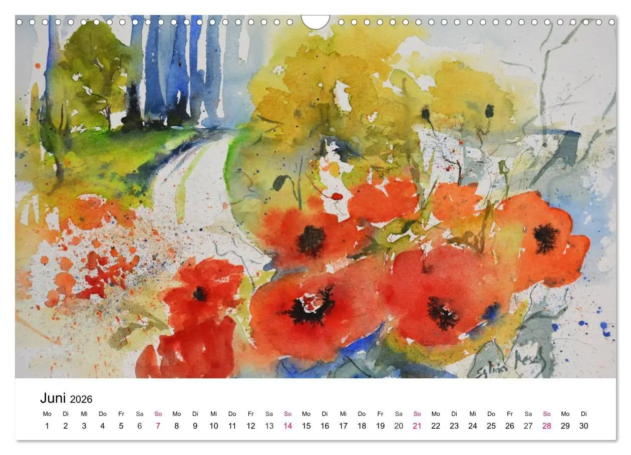 Bild: 9783457976876 | Mit Aquarellen durch das Jahr (Wandkalender 2026 DIN A3 quer),...
