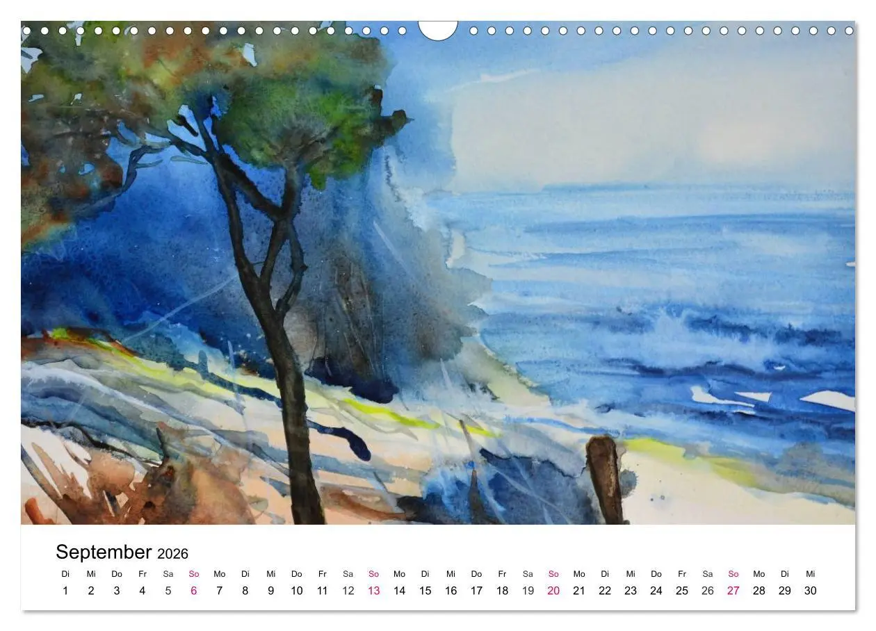 Bild: 9783457976876 | Mit Aquarellen durch das Jahr (Wandkalender 2026 DIN A3 quer),...