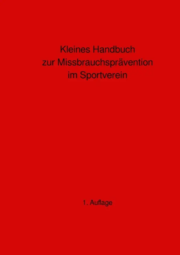 Cover: 9783757566876 | Kleines Handbuch zur Missbrauchsprävention im Sportverein | DE | Vater