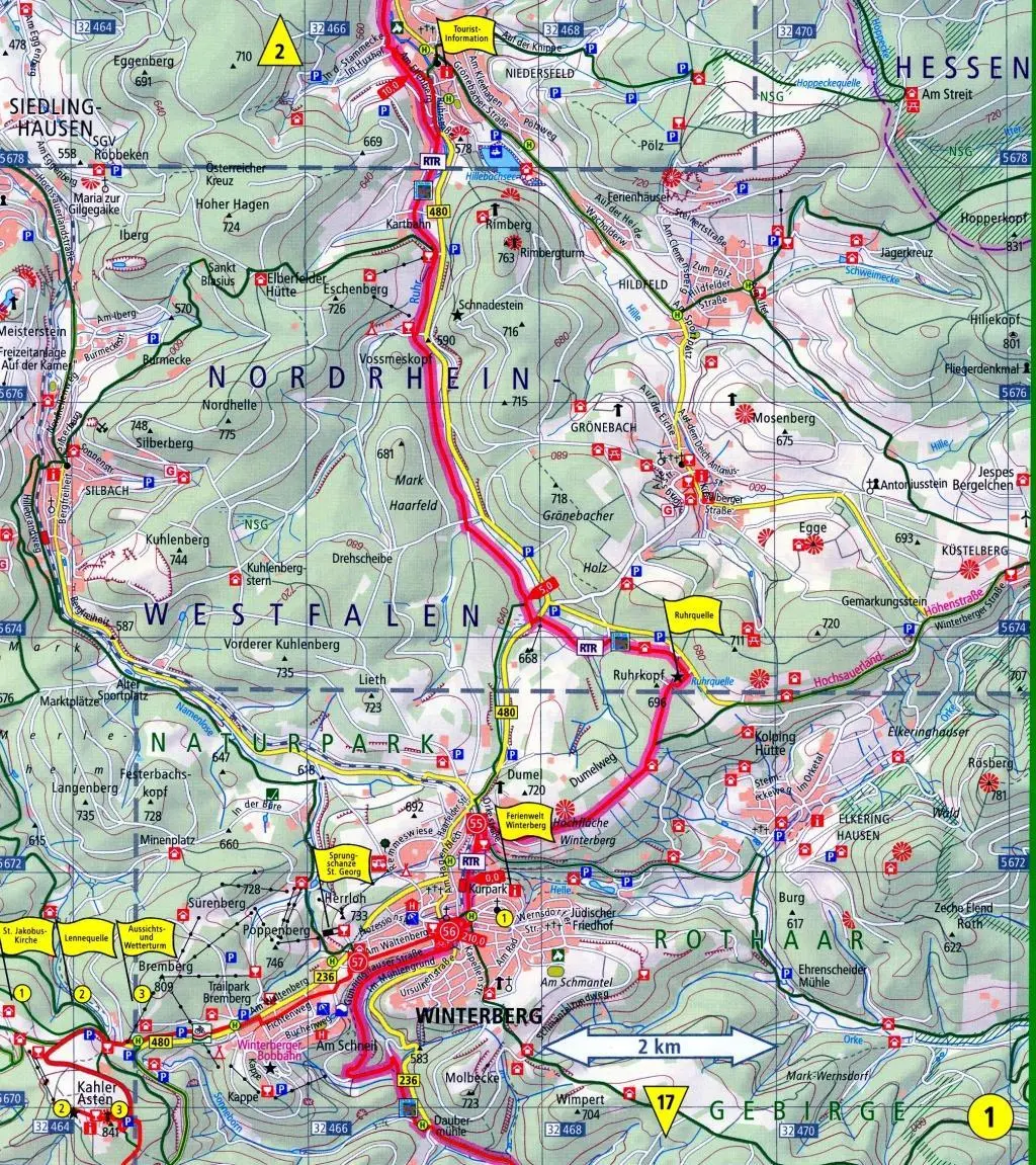 Bild: 9783899206876 | GeoRadroute Ruhr-Eder | (Land-)Karte | Leporello Radwanderkarten