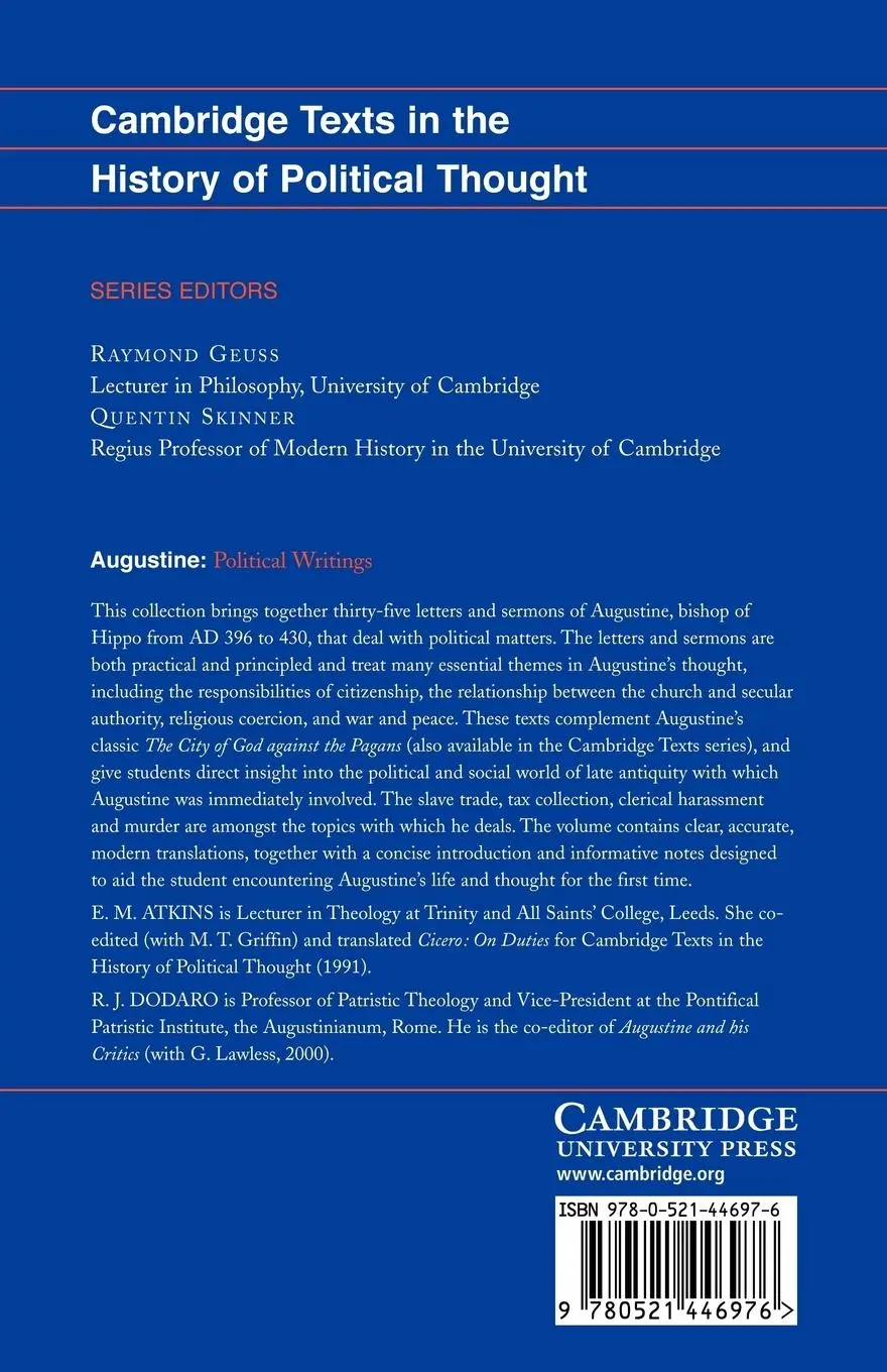 Rückseite: 9780521446976 | Augustine | Political Writings | Saint Augustine of Hippo (u. a.)