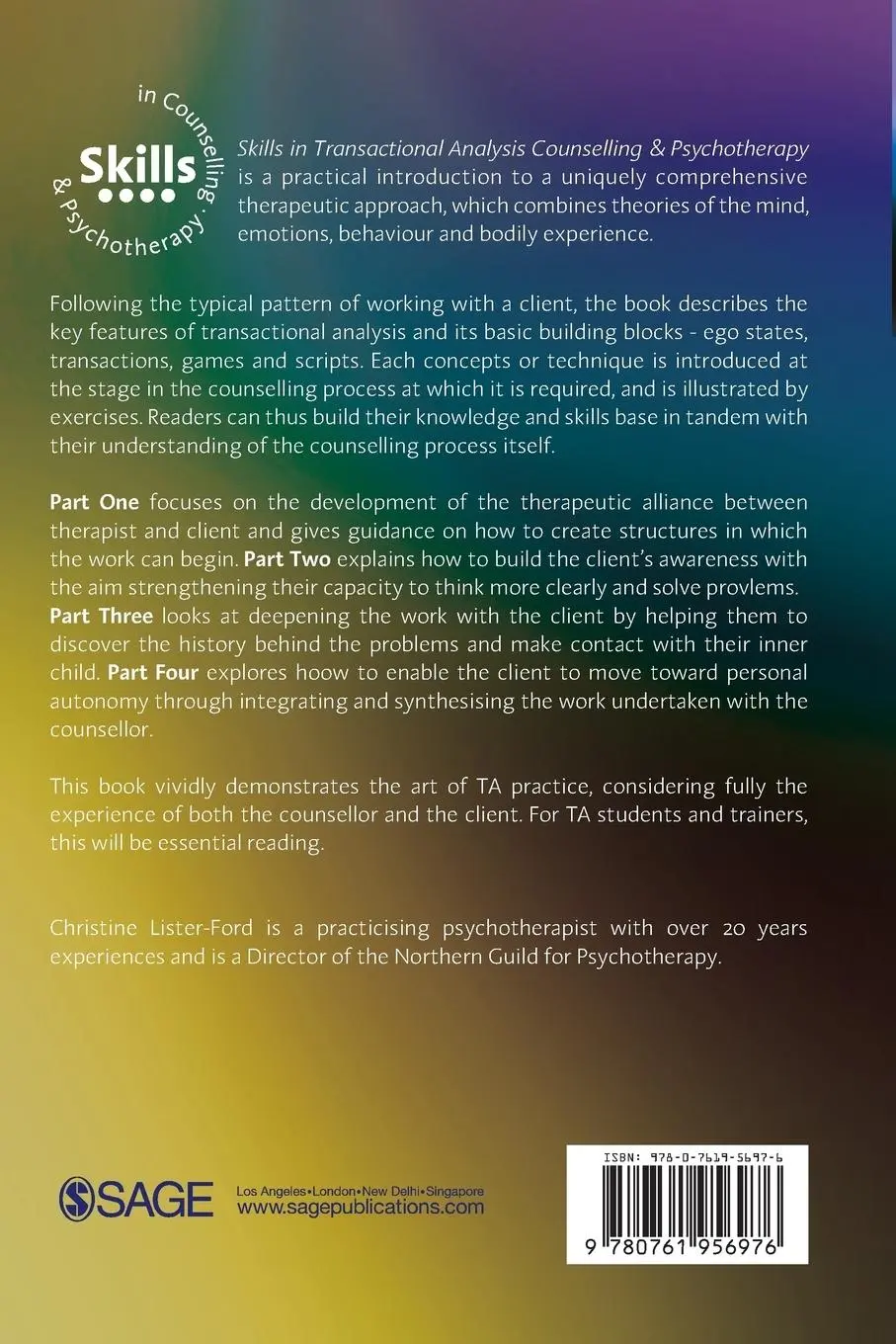 Rückseite: 9780761956976 | Skills in Transactional Analysis Counselling &amp; Psychotherapy | Buch