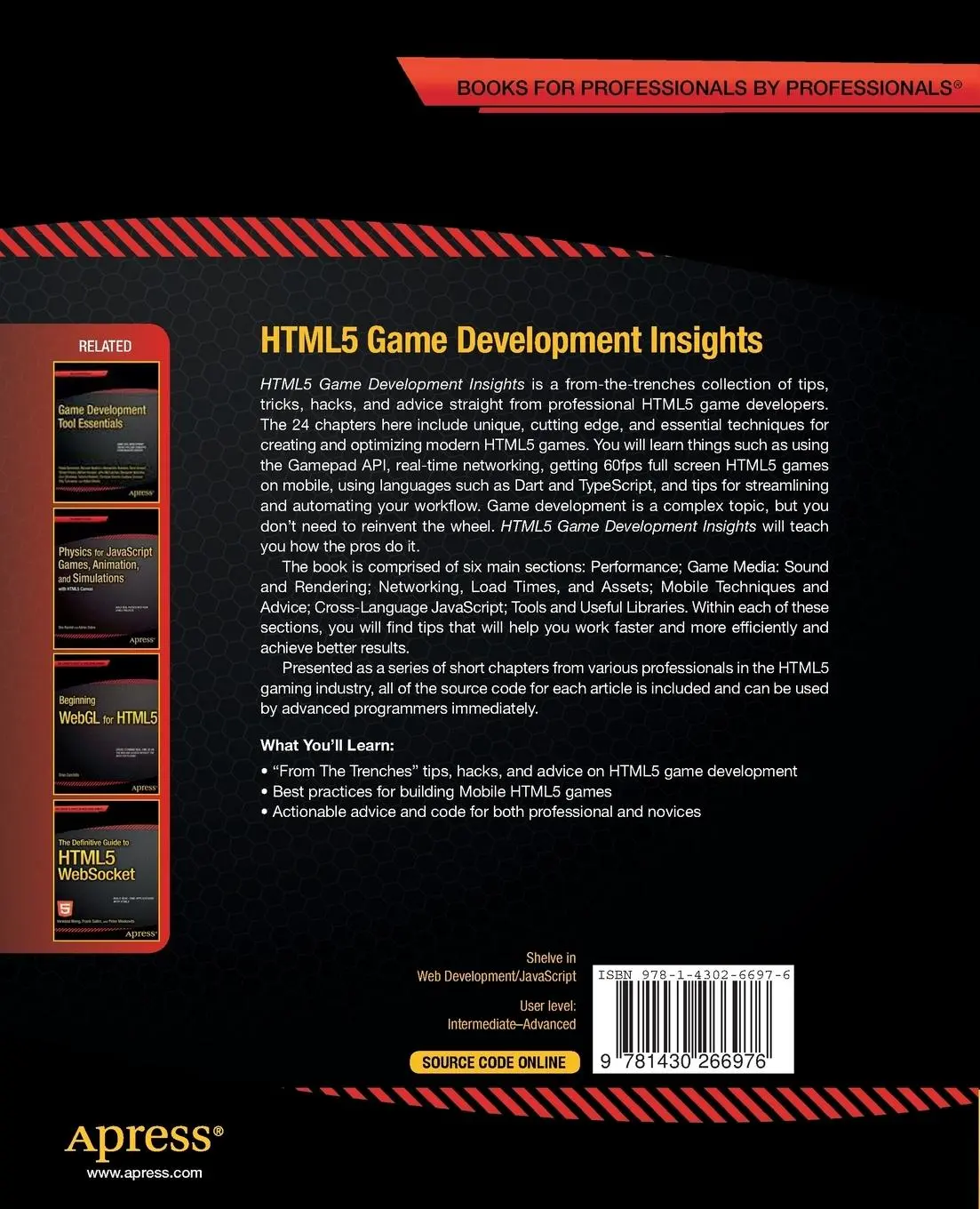 Rückseite: 9781430266976 | HTML5 Game Development Insights | Colt McAnlis (u. a.) | Taschenbuch