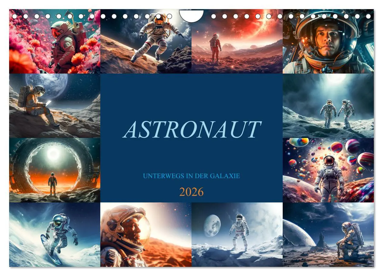 Cover: 9783457346976 | Astronaut - Unterwegs in der Galaxie (Wandkalender 2026 DIN A4...