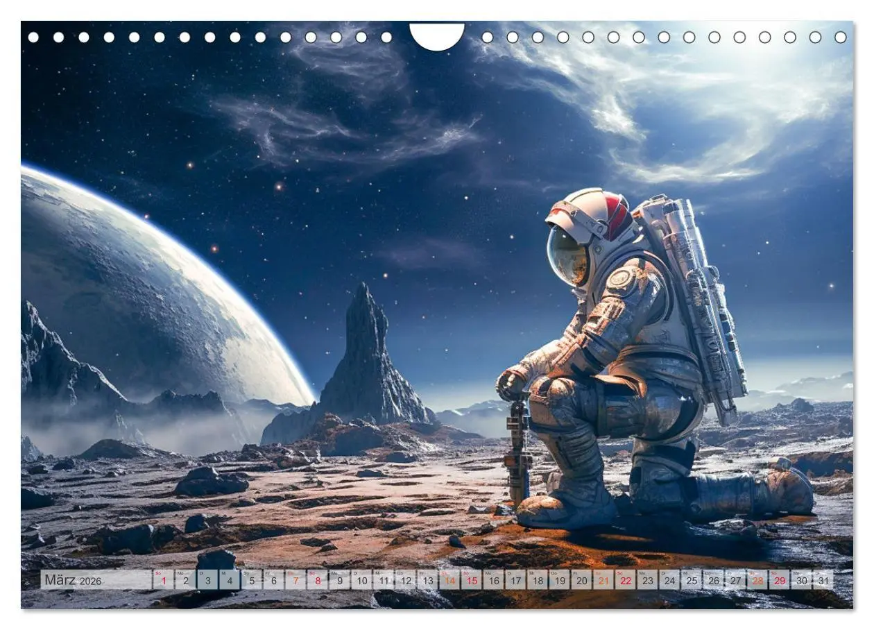 Bild: 9783457346976 | Astronaut - Unterwegs in der Galaxie (Wandkalender 2026 DIN A4...